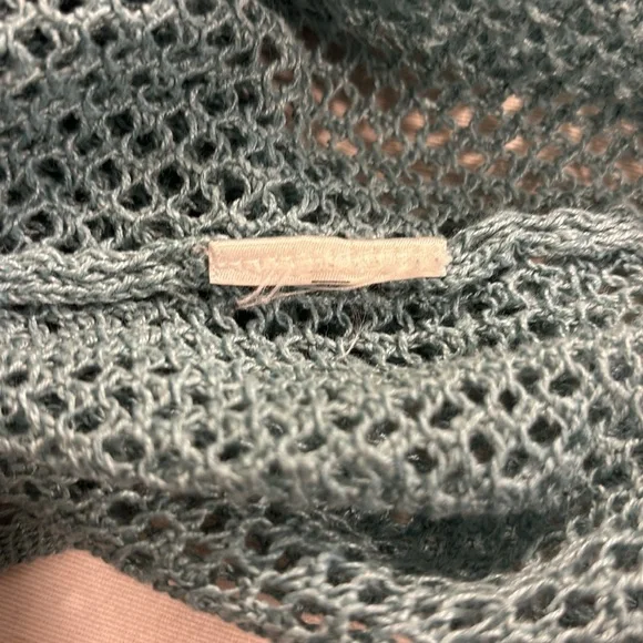 Eileen Fisher Blue Open-Knit Sweater - Picture 12 of 16